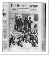 Historic Framed Print, [Daily Graphic cartoons of the 1876 Pres. campaign: The last brush between party leaders"]",  17-7/8" x 21-7/8"