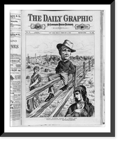Historic Framed Print, [Daily Graphic cartoons of the 1876 Pres. campaign: A cautious...candidate on a financial fence"]",  17-7/8" x 21-7/8"