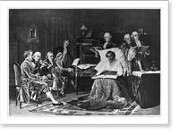 Historic Framed Print, Mozart singing his requiem,  17-7/8" x 21-7/8"