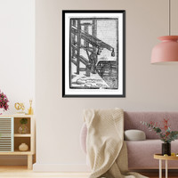 Historic Framed Print, [Water-powered saw mill],  17-7/8" x 21-7/8"