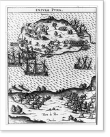 Historic Framed Print, Insula Puna,  17-7/8" x 21-7/8"