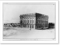 Historic Framed Print, View of Capitol when first occupied by Congress, 1800,  17-7/8" x 21-7/8"