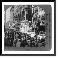 Historic Framed Print, The Mardi Gras parade on Canal Street, New Orleans,  17-7/8" x 21-7/8"