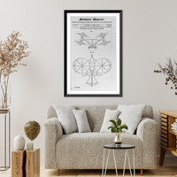 Historic Framed Print, Sir George Cayley's aerial carriage,  17-7/8" x 21-7/8"