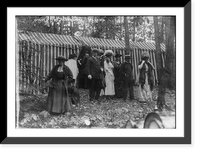 Historic Framed Print, Weddings - Guests at Arthur Wood wedding [in front of tent, NYC],  17-7/8" x 21-7/8"