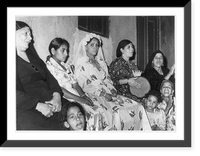 Historic Framed Print, A bride dressed up for her wedding while her friends are happily singing, [United Arab Republic],  17-7/8" x 21-7/8"