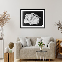 Historic Framed Print, Specimen of crystalline asbestos, Ontario, Canada,  17-7/8" x 21-7/8"