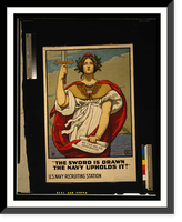 The sword is drawn the Navy upholds it!. painted by Kenyon Cox N.A, Historic Print