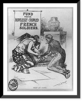 Historic Framed Print, Help at Hand. Fund for the Hopelessly Crippled French Soldiers,  17-7/8" x 21-7/8"