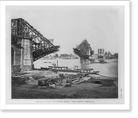 Antique Photo Print - St. Louis - The Bridge: Erection of west