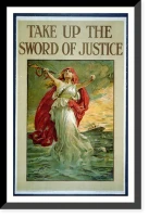 Vintage Poster Art - Take up the sword of justice - Historic Wall Art Gift