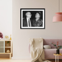 Historic Framed Print, [Eugene and Agnes Meyer, both half lgth., facng each other],  17-7/8" x 21-7/8"