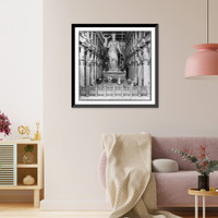 Historic Framed Print, Interior of Parthenon as restored by Chipiez, Athens, Greece,  17-7/8" x 21-7/8"