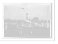 Historic Framed Print, H.H. Harrison on horse - polo,  17-7/8" x 21-7/8"