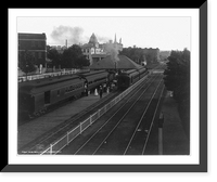 Historic Framed Print, Suburban [railroad] Station, Petoskey, Mich.,  17-7/8" x 21-7/8"