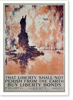 Historic Framed Print, That liberty shall not perish from the earth Fourth Liberty Loan.Ioseph Pennell del.  Ketterlinus Phila. imp.,  17-7/8" x 21-7/8"