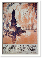 That liberty shall not perish from the earth Fourth Liberty Loan.Ioseph Pennell del. Ketterlinus Phila. imp, Vintage Print
