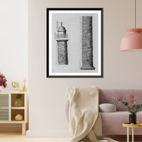 Historic Framed Print, The Column of Trajan in Rome,  17-7/8" x 21-7/8"