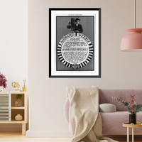 Historic Framed Print, [Adv. for Universal Films' Animated Weekly,  showing news cameraman],  17-7/8" x 21-7/8"