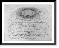 Historic Framed Print, [Title page of Beethoven's opera FIDELIO, 1814],  17-7/8" x 21-7/8"