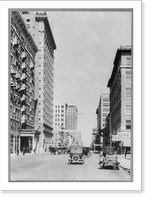 Historic Framed Print, [Texas - Houston - Business section - Liberty Bond banner across avenue],  17-7/8" x 21-7/8"