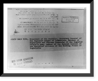 Historic Framed Print, Josip Broz Tito - 2,  17-7/8" x 21-7/8"