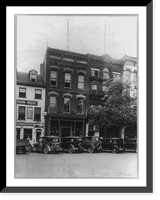 Historic Framed Print, D.C. - Washington - Pennsylvania Avenue - ca. 1920 - N.W. 400 block showing hotels, business establishments and post office,  17-7/8" x 21-7/8"