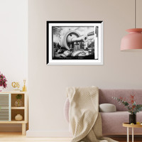 Historic Framed Print, Section of Turbine for VATERLAND,  17-7/8" x 21-7/8"