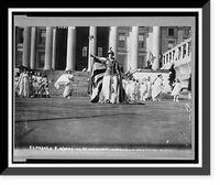 Historic Framed Print, [German actress Hedwig Reicher wearing costume of Columbia" with other suffrage pageant participants standing in background in front of the Treasury Building,  March 3, 1913,  Washington,  D.C.]",  17-7/8" x 21-7/8"