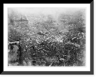 Historic Framed Print, [Grand Balloon... de Mr. Henry Giffard, 1878 - High aerial view of Paris from Balloon],  17-7/8" x 21-7/8"