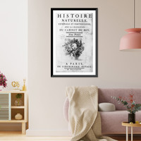 Historic Framed Print, Title page of Buffon, Histoire naturelle, generale et particuliere, vol. 1, (Paris, 1749),  17-7/8" x 21-7/8"