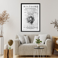 Historic Framed Print, Title page of Buffon, Histoire naturelle, generale et particuliere, vol. 1, (Paris, 1749),  17-7/8" x 21-7/8"