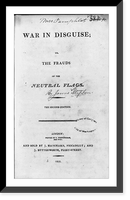 Historic Framed Print, Title page of James Stephen, War in Disguise (London, 1805),  17-7/8" x 21-7/8"
