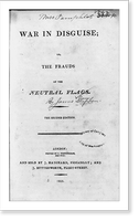 Historic Framed Print, Title page of James Stephen, War in Disguise (London, 1805),  17-7/8" x 21-7/8"