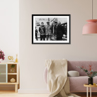 Historic Framed Print, Crew of MAUD - Captain Roald Amundsen polar expedition,  17-7/8" x 21-7/8"