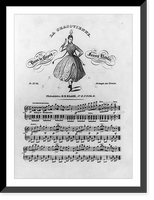 Historic Framed Print, La Cracovienne, dans la Gipsy Pas dance par Fanny Ellsler,  17-7/8" x 21-7/8"