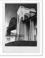 Historic Framed Print, Hellgate bridge,  17-7/8" x 21-7/8"