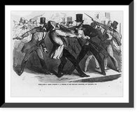 Historic Framed Print, Judge David S. Terry, stabbing S.A. Hopkins, of the vigilance committee, San Francisco, Cal., 1856,  17-7/8" x 21-7/8"