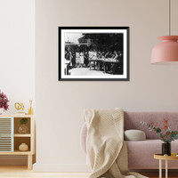 Historic Framed Print, Miss Washington being selected by judges in the Italian garden of the Washington Arts Club,  17-7/8" x 21-7/8"