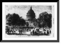 Historic Framed Print, Music evening at the Capitol grounds, Washington D.C.,  17-7/8" x 21-7/8"