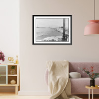 Historic Framed Print, Lorain Harbor, Ohio: Shore End East Pier,  17-7/8" x 21-7/8"