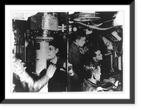 Historic Framed Print, Jimmy Carter inside submarine, ca. 1947,  17-7/8" x 21-7/8"