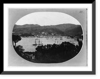 Historic Framed Print, [Views of Japan, collected during the world tour made by Ulysses S. Grant: Nagasaki, June 23, 1879 - harbor in foreground; city in background],  17-7/8" x 21-7/8"