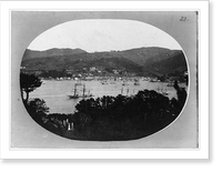 Historic Framed Print, [Views of Japan, collected during the world tour made by Ulysses S. Grant: Nagasaki, June 23, 1879 - harbor in foreground; city in background],  17-7/8" x 21-7/8"
