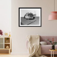 Historic Framed Print, The horsecar Cherrelyn" with a horse aboard - Denver,  Colorado,  1903",  17-7/8" x 21-7/8"