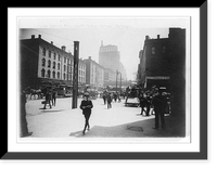 Historic Framed Print, State Street from South Water Street, Chicago,  17-7/8" x 21-7/8"