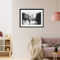 Historic Framed Print, State Street from South Water Street, Chicago,  17-7/8" x 21-7/8"