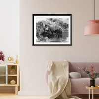 Historic Framed Print, Three Jack and a Queen,  17-7/8" x 21-7/8"