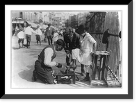 Historic Framed Print, Peddlers - shoe shine. Sept. 13, 1911,  17-7/8" x 21-7/8"