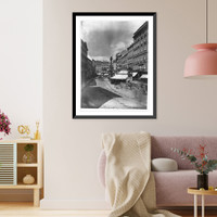 Historic Framed Print, [Vienna, ca. 188-: The Graben - Pestsaule monument in background],  17-7/8" x 21-7/8"